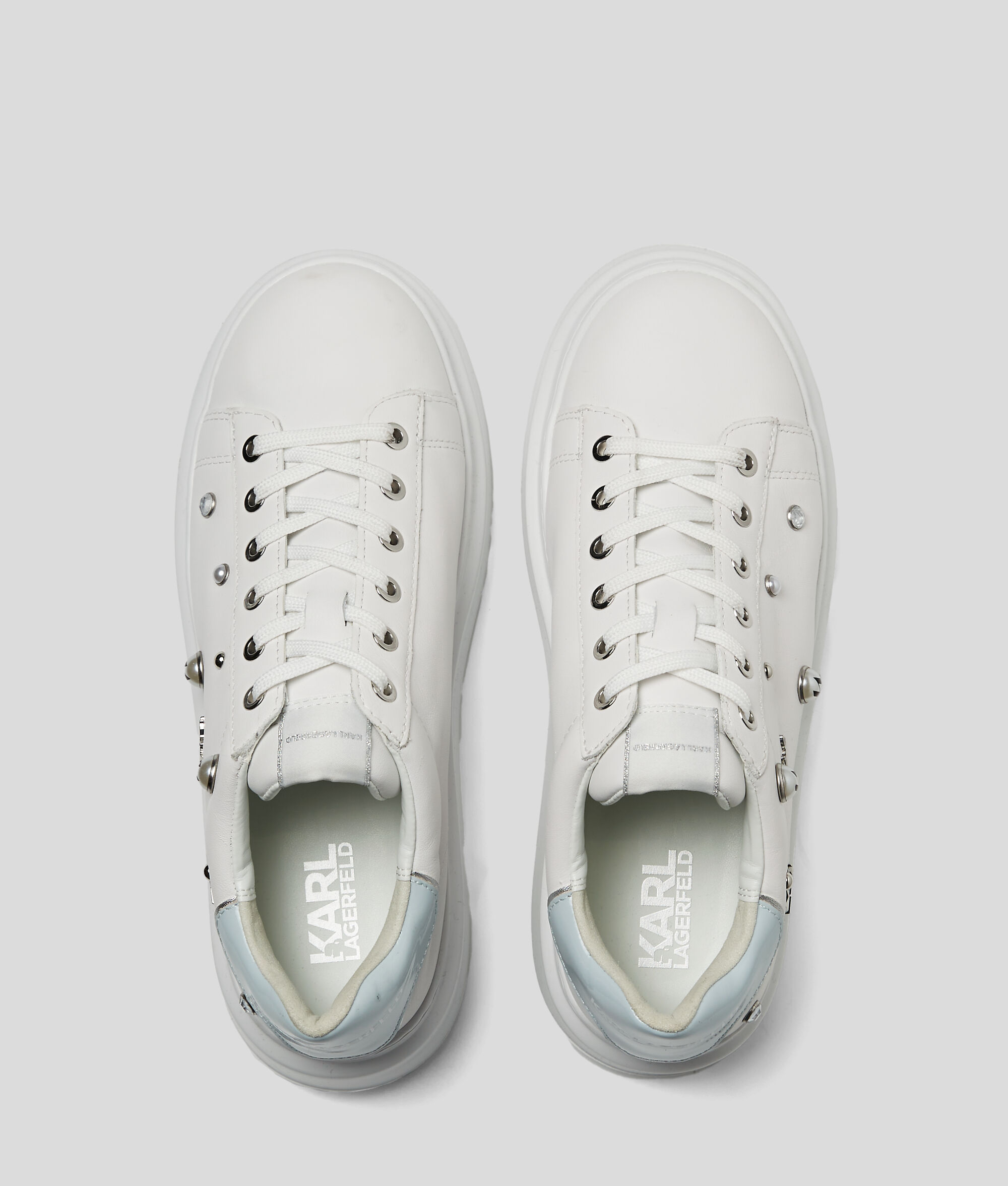 (image for) Cute Exclusive KARL Charm Leather Trainers